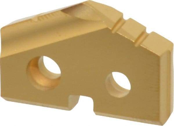 Allied Machine and Engineering - 27/32" Diam x 5/32" Thick, Seat Code 1, 132° Included Angle Spade Drill Insert - TiN Coated, Carbide, Grade K20, Series T-A - USA Tool & Supply