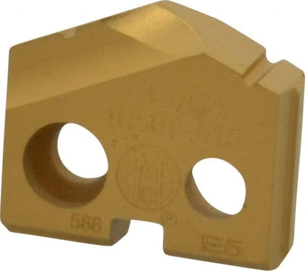 Allied Machine and Engineering - 33/64" Diam x 1/8" Thick, Seat Code 0, 132° Included Angle Spade Drill Insert - TiN Coated, Carbide, Grade P40, Series T-A - USA Tool & Supply