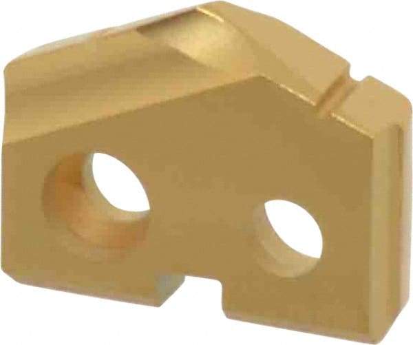Allied Machine and Engineering - 9/16" Diam x 1/8" Thick, Seat Code 0, 132° Included Angle Spade Drill Insert - TiN Coated, Carbide, Grade P40, Series T-A - USA Tool & Supply