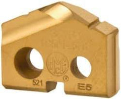 Allied Machine and Engineering - 37/64" Diam x 1/8" Thick, Seat Code 0, 132° Included Angle Spade Drill Insert - TiN Coated, Carbide, Grade P40, Series T-A - USA Tool & Supply