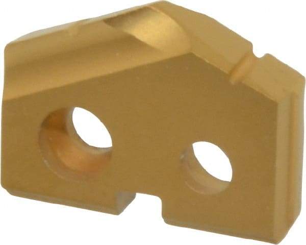 Allied Machine and Engineering - 19/32" Diam x 1/8" Thick, Seat Code 0, 132° Included Angle Spade Drill Insert - TiN Coated, Carbide, Grade P40, Series T-A - USA Tool & Supply