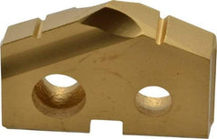 Allied Machine and Engineering - 5/8" Diam x 1/8" Thick, Seat Code 0, 132° Included Angle Spade Drill Insert - TiN Coated, Carbide, Grade P40, Series T-A - USA Tool & Supply