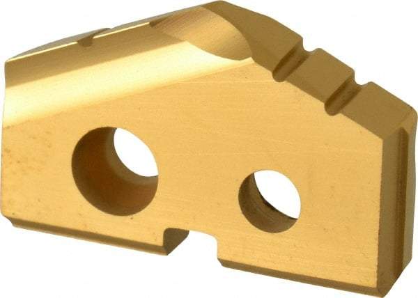 Allied Machine and Engineering - 11/16" Diam x 1/8" Thick, Seat Code 0, 132° Included Angle Spade Drill Insert - TiN Coated, Carbide, Grade P40, Series T-A - USA Tool & Supply