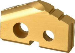 Allied Machine and Engineering - 11/16" Diam x 1/8" Thick, Seat Code 0, 132° Included Angle Spade Drill Insert - TiN Coated, Carbide, Grade P40, Series T-A - USA Tool & Supply