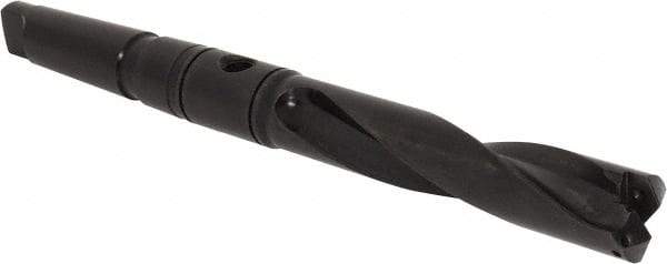 Allied Machine and Engineering - Series 2.5, 1-3/16 to 1-3/8" Diam, 4MT Taper Shank, Helical Flute Spade Drill - 5-3/8" Max Depth, 8-37/64" Body Length, 13-1/16" OAL, Intermediate Length, Through Coolant - USA Tool & Supply
