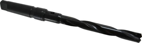 Allied Machine and Engineering - Series 1.5, 55/64 to 15/16" Diam, 4MT Taper Shank, Helical Flute Spade Drill - 6-3/4" Max Depth, 9-43/64" Body Length, 14-5/32" OAL, Standard Length, Through Coolant - USA Tool & Supply