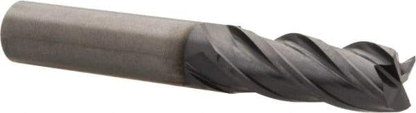 OSG - 3/8", 1" LOC, 3/8" Shank Diam, 2-1/2" OAL, 4 Flute, Solid Carbide Square End Mill - Single End, TiAlN Finish, Spiral Flute, 35° Helix, Centercutting, Right Hand Cut, Right Hand Flute, Series HP441 - USA Tool & Supply