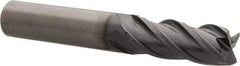 OSG - 3/8", 1" LOC, 3/8" Shank Diam, 2-1/2" OAL, 4 Flute, Solid Carbide Square End Mill - Single End, TiAlN Finish, Spiral Flute, 35° Helix, Centercutting, Right Hand Cut, Right Hand Flute, Series HP441 - USA Tool & Supply