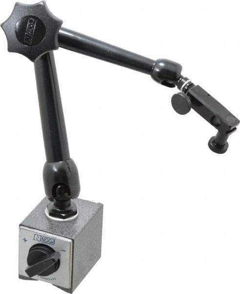 Noga - Fine Adjustment Indicator Positioner & Holder - Articulated Arm, 55mm Base Height - USA Tool & Supply
