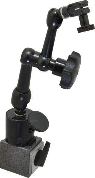 Noga - 320 N Magnetic Force, Fine Adjustment Indicator Positioner & Holder with Base - Articulated Arm, Rectangular Base, 35mm Base Height, 40mm Base Length, 30mm Base Width - USA Tool & Supply
