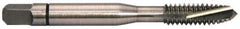 Balax - #8-32 UNC, 3 Flute, Bright Finish, Powdered Metal Spiral Point Tap - Plug Chamfer, Right Hand Thread, 2-1/8" OAL, 1/2" Thread Length, 0.168" Shank Diam, Series BX100 - Exact Industrial Supply