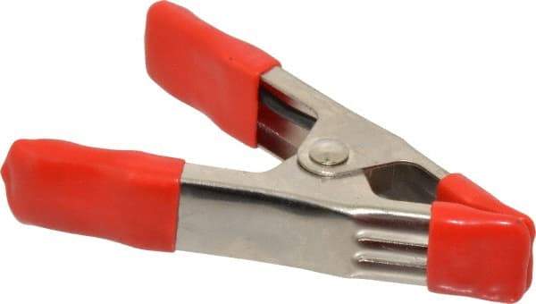 Bessey - 1" Jaw Opening Capacity, 1" Throat Depth, Spring Clamp - Steel Body, Vinyl Handle, Vinyl Tip, 4" OAL - USA Tool & Supply