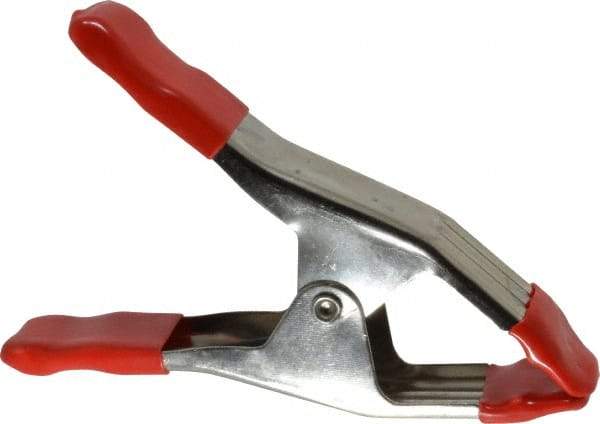 Bessey - 2" Jaw Opening Capacity, 2" Throat Depth, Spring Clamp - Steel Body, Vinyl Handle, Vinyl Tip, 6" OAL - USA Tool & Supply