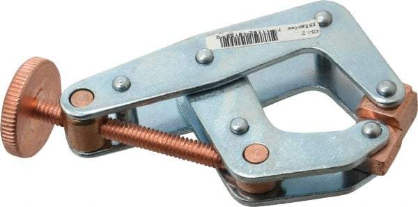 Kant Twist - 800 Lb, 2" Max Opening, 1-1/8" Open Throat Depth, 1-1/4" Closed Throat Depth, Cantilever Clamp - High Tensile Steel Jaw, Round Handle, 3-1/2" OAL, 3-1/4" Max Width - USA Tool & Supply