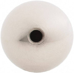 Gibraltar - 10-24 Thread, 1" Diam, Threaded Hole Ball Knob - Natural, Stainless Steel, Smooth Grip, 3/8" Hole Depth - USA Tool & Supply