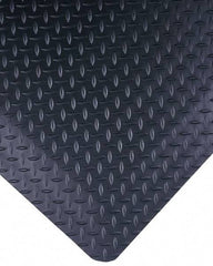 Wearwell - 75' Long x 6' Wide, Dry Environment, Anti-Fatigue Matting - Black, Vinyl with Nitrile Blend Base, Beveled on 4 Sides - USA Tool & Supply