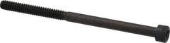 Made in USA - #10-24 UNC Hex Socket Drive, Socket Cap Screw - Alloy Steel, Black Oxide Finish, Partially Threaded, 3" Length Under Head - USA Tool & Supply