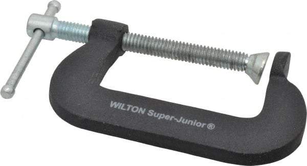 Wilton - Light-Duty 2" Max Opening, 1-1/4" Throat Depth, Forged Steel Standard C-Clamp - 875 Lb Capacity, 0" Min Opening, Standard Throat Depth, Steel Screw - USA Tool & Supply