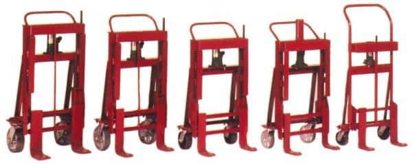 Wesco Industrial Products - 6,000 Lb Capacity, 6" Lift Twin Machinery Mover - 1-1/8" Min Lift Height, 6" Fork Length, 23" Overall Width - USA Tool & Supply