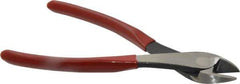 Proto - 8-1/2" OAL, Diagonal Cutter - 3/4" Jaw Length x 1-7/32" Jaw Width, Round Head, Plastisol Handle - USA Tool & Supply