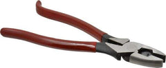 Proto - 9-1/4" OAL, 1-9/16" Jaw Length x 1-9/32" Jaw Width, Ironworker's Pliers - Standard Jaw, Standard Head, Plastisol Handles - USA Tool & Supply