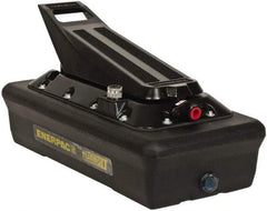 Enerpac - 10,000 psi Air-Hydraulic Pump & Jack - 230 Cu In Oil Capacity, Use with Single Acting Cylinders, Advance, Hold & Retract - USA Tool & Supply