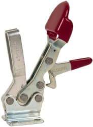 De-Sta-Co - 500 Lb Holding Capacity, Horizontal Handle, Manual Hold Down Toggle Clamp - 70° Handle Movement, 92° Bar Opening, U-Bar, Flanged Base, Electro-Plated Zinc, Carbon Steel - USA Tool & Supply