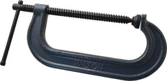 Wilton - Regular-Duty 8" Max Opening, 3-7/16" Throat Depth, Forged Steel Standard C-Clamp - 5,200 Lb Capacity, 0" Min Opening, Standard Throat Depth - USA Tool & Supply