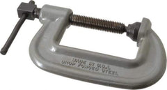 Wilton - Heavy-Duty 3" Max Opening, 2" Throat Depth, Forged Steel Standard C-Clamp - 8,750 Lb Capacity, 0" Min Opening, Standard Throat Depth, Cold Drawn Steel Screw - USA Tool & Supply