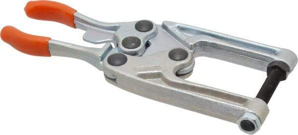 Lapeer - 544.31 Kg Load Capacity, 2-1/4" Throat Depth, 8-3/8" OAL, Carbon Steel, C Style Plier Clamp - 1-3/4" Max Jaw Capacity, 3/8-24 Spindle, 1.22" Open Throat Height, Orange Handle, Spindle End - USA Tool & Supply