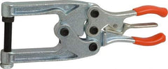 Lapeer - 544.31 Kg Load Capacity, 2-1/4" Throat Depth, 8-3/8" OAL, Carbon Steel, C Style Plier Clamp - 1-3/4" Max Jaw Capacity, 3/8-24 Spindle, 1.22" Open Throat Height, Orange Handle, Spindle End - USA Tool & Supply