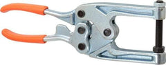 Lapeer - 725.75 Kg Load Capacity, 2-1/4" Throat Depth, 9-3/4" OAL, Carbon Steel, C Style Plier Clamp - 1-3/4" Max Jaw Capacity, 3/8-24 Spindle, 1.22" Open Throat Height, Orange Handle, Spindle End - USA Tool & Supply