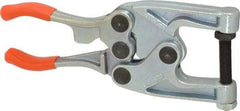 Lapeer - 816.47 Kg Load Capacity, 1-1/4" Throat Depth, 7-3/8" OAL, Carbon Steel, C Style Plier Clamp - 1-3/4" Max Jaw Capacity, 3/8-24 Spindle, 1.25" Open Throat Height, Orange Handle, Spindle End - USA Tool & Supply