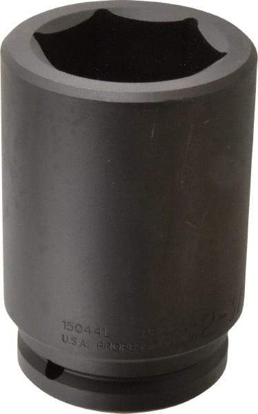 Proto - 1-1/2" Drive 2-3/4" Deep Impact Socket - 6 Points, 6-1/8" OAL - USA Tool & Supply