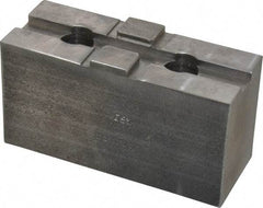 H & R Manufacturing - 10" Chuck Capacity, Tongue & Groove Attachment, Square Soft Lathe Chuck Jaw - Steel, 2.12" Btw Mount Hole Ctrs, 4-1/2" Long x 1-3/4" Wide x 2-3/8" High, 1/2" Groove - USA Tool & Supply