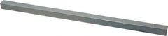 Made in USA - 12" Long x 1/2" High x 1/2" Wide, Zinc-Plated Undersized Key Stock - C1018 Steel - USA Tool & Supply