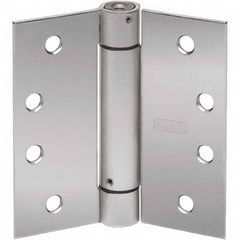 Stanley - 4-1/2" Long x 4-1/2" Wide Grade 1 304 Stainless Steel Full Mortise Spring Commercial Hinge - USA Tool & Supply