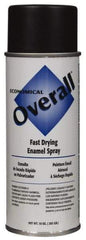Rust-Oleum - Black, Flat, Enamel Spray Paint - 5 to 8 Sq Ft per Can, 12 oz Container - USA Tool & Supply