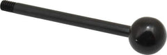 Gibraltar - 1/4-20 Stem, 3/4" Knob Diam, 1/4" Shaft Diam, Gear Lever Arm with Ball Knob - 3/8" Thread Length, 3-1/2" Handle Length, Carbon Steel Shaft, Plastic Knob - USA Tool & Supply