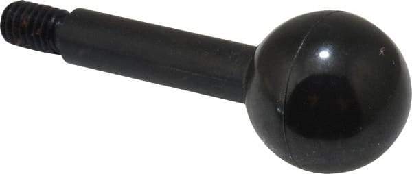 Gibraltar - 5/16-18 Stem, 1" Knob Diam, 3/8" Shaft Diam, Gear Lever Arm with Ball Knob - 1/2" Thread Length, 2-1/2" Handle Length, Carbon Steel Shaft, Plastic Knob - USA Tool & Supply