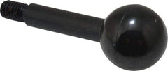 Gibraltar - 5/16-18 Stem, 1" Knob Diam, 3/8" Shaft Diam, Gear Lever Arm with Ball Knob - 1/2" Thread Length, 2-1/2" Handle Length, Carbon Steel Shaft, Plastic Knob - USA Tool & Supply