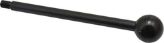 Gibraltar - 5/16-18 Stem, 1" Knob Diam, 3/8" Shaft Diam, Gear Lever Arm with Ball Knob - 1/2" Thread Length, 6" Handle Length, Carbon Steel Shaft, Plastic Knob - USA Tool & Supply
