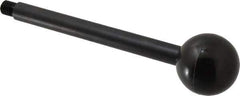 Gibraltar - 1/2-13 Stem, 1-7/8" Knob Diam, 5/8" Shaft Diam, Gear Lever Arm with Ball Knob - 5/8" Thread Length, 8" Handle Length, Carbon Steel Shaft, Plastic Knob - USA Tool & Supply