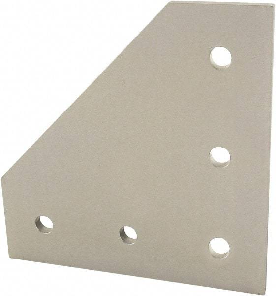 80/20 Inc. - 75mm Wide, Open Shelving Accessory/Component - Aluminum, Clear Anodized Finish, 75mm Long, Use with 25 Series & Bolt Kit 75-3404 - USA Tool & Supply