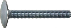 Value Collection - 3/8-16, 1-1/2" Length Under Head, Step Bolt - 1-1/4" Head Diam, 1006-1050 Steel, Zinc-Plated Finish - USA Tool & Supply