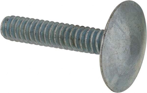 Value Collection - #10-24, 1" Length Under Head, Step Bolt - 21/32" Head Diam, 1006-1050 Steel, Zinc-Plated Finish - USA Tool & Supply