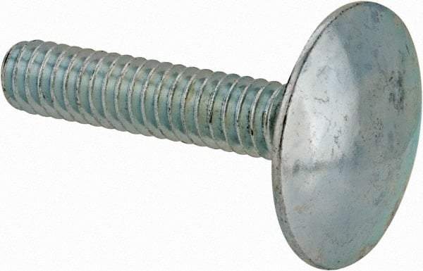 Value Collection - 1/4-20, 1-1/4" Length Under Head, Step Bolt - 27/32" Head Diam, 1006-1050 Steel, Zinc-Plated Finish - USA Tool & Supply