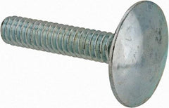 Value Collection - 1/4-20, 1-1/4" Length Under Head, Step Bolt - 27/32" Head Diam, 1006-1050 Steel, Zinc-Plated Finish - USA Tool & Supply