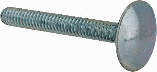 Value Collection - 1/4-20, 2" Length Under Head, Step Bolt - 27/32" Head Diam, 1006-1050 Steel, Zinc-Plated Finish - USA Tool & Supply
