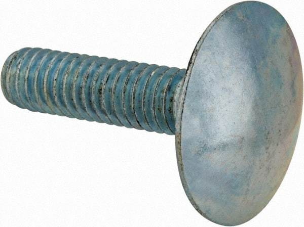 Value Collection - 5/16-18, 1-1/4" Length Under Head, Step Bolt - 1-1/16" Head Diam, 1006-1050 Steel, Zinc-Plated Finish - USA Tool & Supply